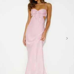 Hello Molly Blush Pink Satin Dress